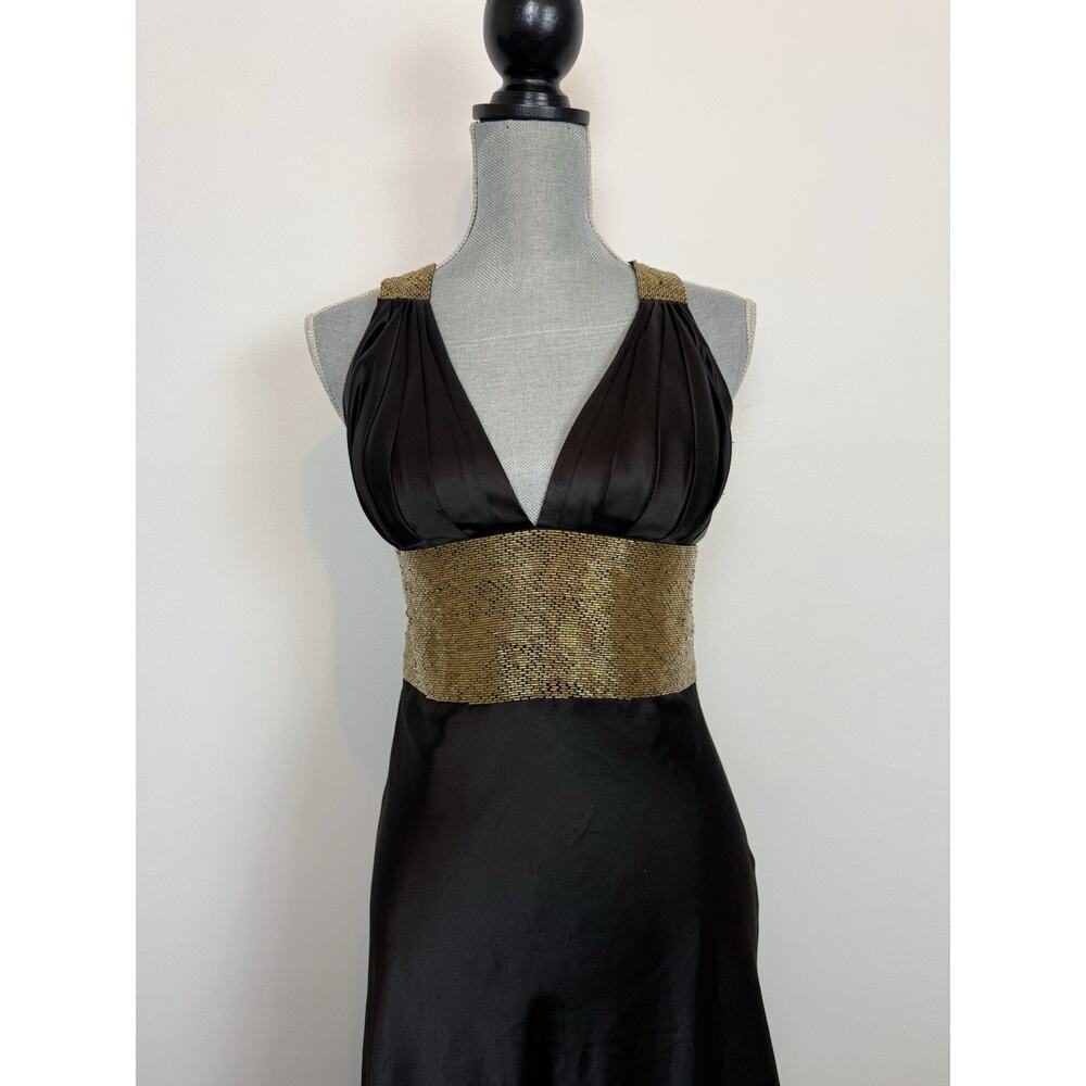 Vintage Dave and Johnny beaded formal dress prom greek 90s sz 5/6